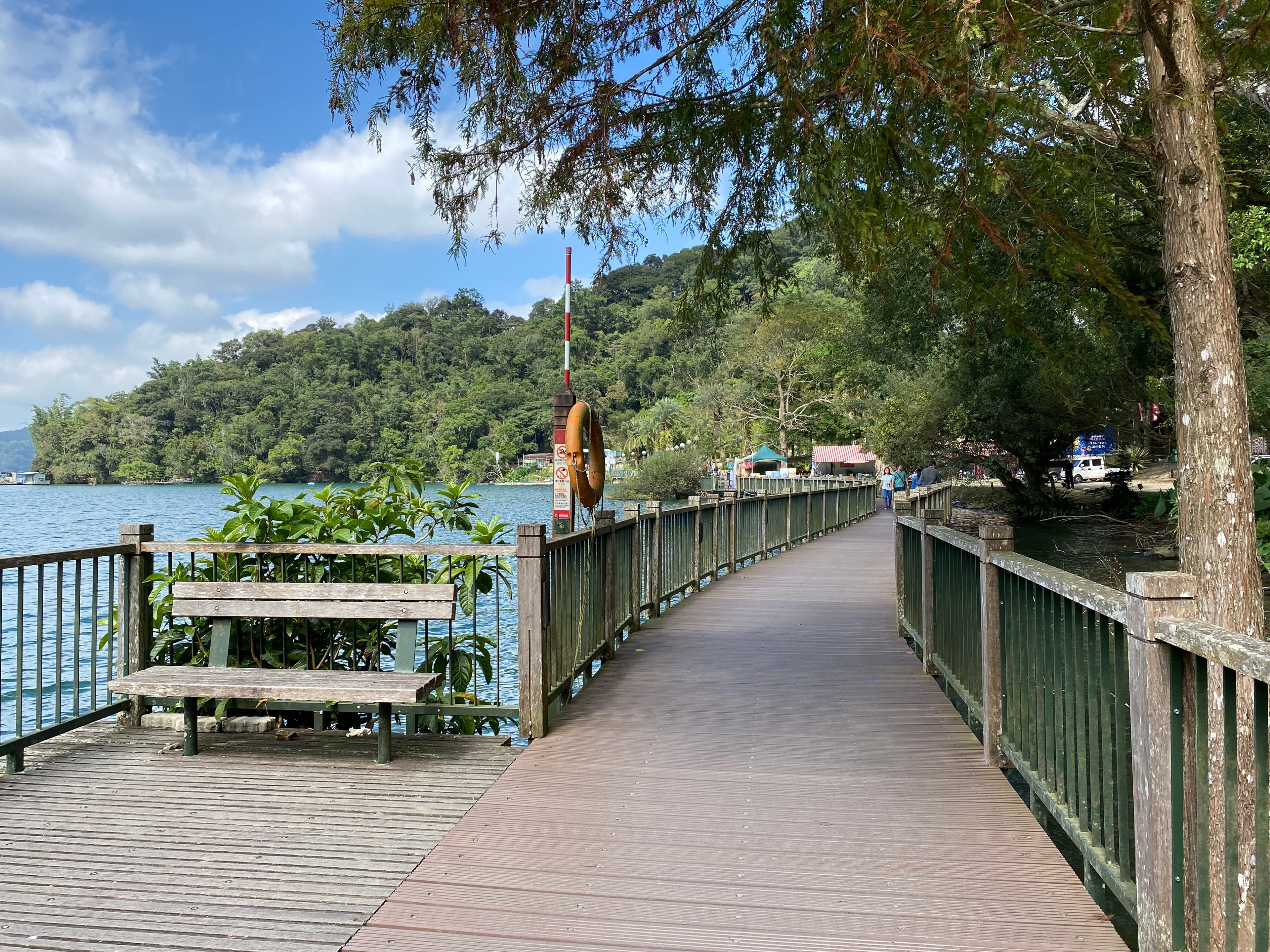 Sun Moon Lake walkway on pier